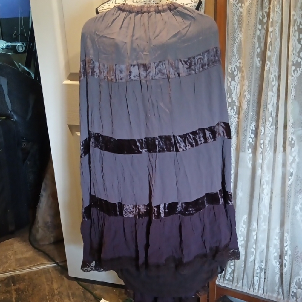 Purple and Black Layered Skirt